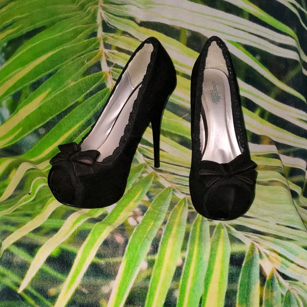 High heeled platform shoes